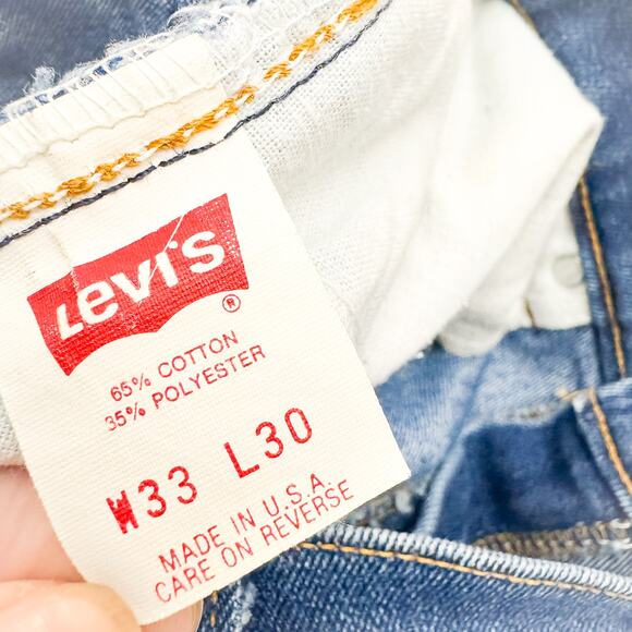 Levi's 509 Vintage Rare Dark Wash Denim Jeans 80's Denim  Size 33 x 30 - Picture 6 of 8
